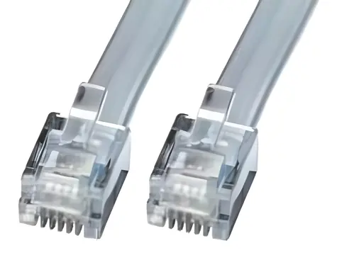 Lindy RJ-12 5 m šedá / Telefonní kabel / RJ12-RJ12 / 1:1 / 6 žil