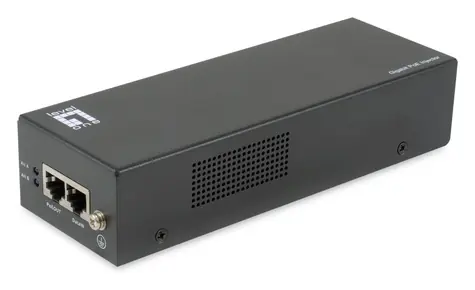 LevelOne POI-5003 černá / PoE injektor / IEEE 802.3af/at/bt / 90 W / Gigabit