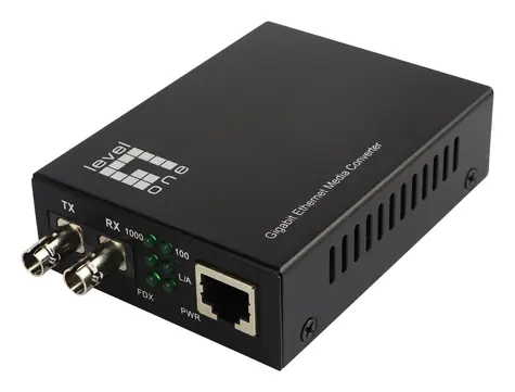 LevelOne GVT-2003 / Media konvertor / RJ45 - ST / SM 20km / 1310nm / LFP