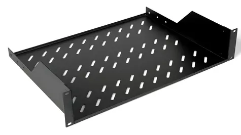 Equip 19" černá / Police do racku / 2U / hloubka 35 cm