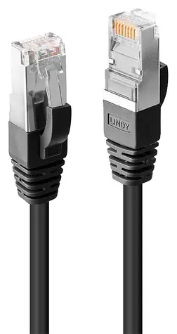 Lindy S/FTP Cat6 15m černá / Patch kabel / RJ45-RJ45 / PIMF LSOH