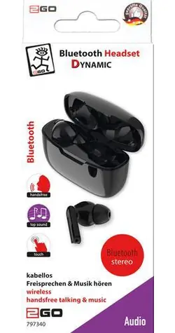 2GO TWS Dynamic černá / Bezdrátová sluchátka do uší / Bluetooth 5.0 / dotykové ovládání / nabíjecí pouzdro