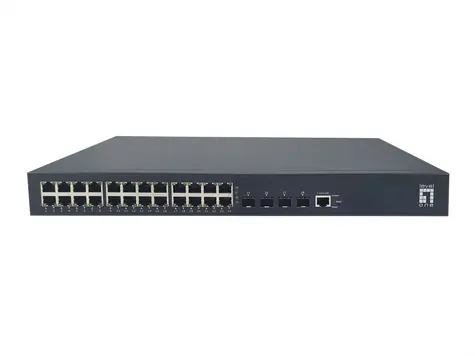 LevelOne GTP-2871DP / Switch / 24x GbE PoE+ / 4x 10G SFP+ / PoE+ 400W / L3 / 19"