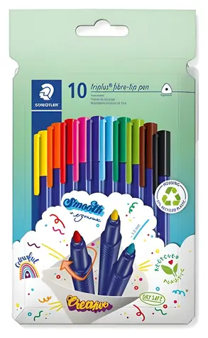 Staedtler Triplus 323 / Fix / 10 barev / vypratelný inkoust