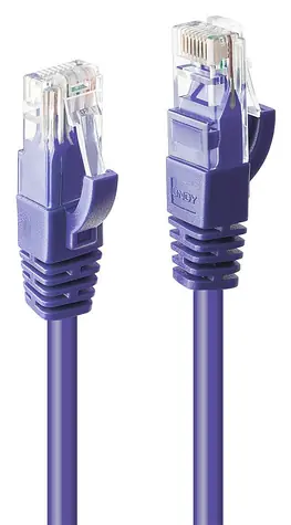 Lindy Cat6 U/UTP purpurová / Síťový kabel / 2 m / RJ-45