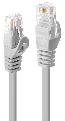 Lindy Basic šedá / Patch kabel / Cat 6 U/UTP / RJ-45 / 10 m