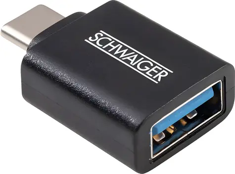 Schwaiger USB-C na USB-A černá / Adaptér / USB 3.2 Gen 1