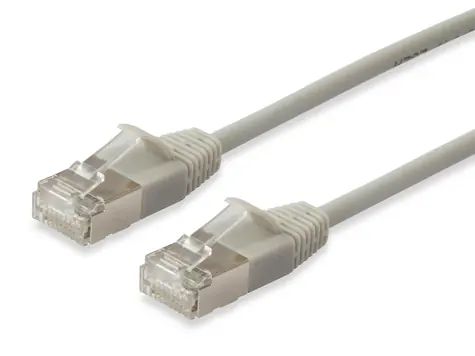 Equip Cat6A SlimFlex béžová / Síťový kabel / F/FTP / 1,5 m / LSZH / PoE+