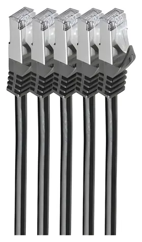 Shiverpeaks černá / Patch kabel / Cat7 / S/FTP / 5 m / RJ-45