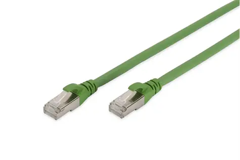 Digitus CAT 6A S/FTP zelený / Patch kabel / PUR / AWG 26/7 / 5 m / 500 MHz