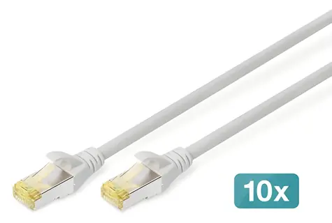 Digitus šedá / Patch kabel / CAT 6A / S/FTP / 5 m / 10 ks