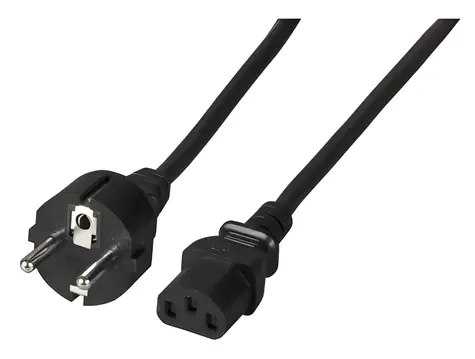EFB Schuko - C13 / Napájecí kabel / 2 m / černá / 10 A / 250 V