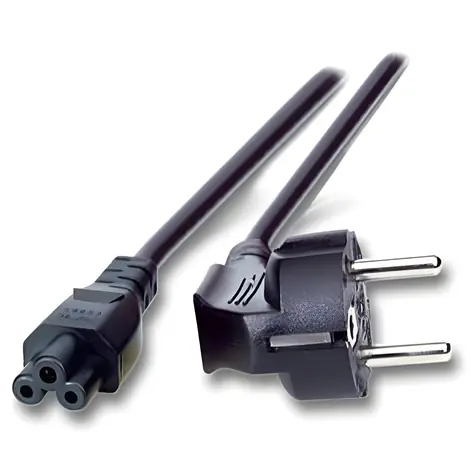 EFB černá / Síťový napájecí kabel / C5-Koppler 90° / 1,8 m / 2,5 A / 250 V