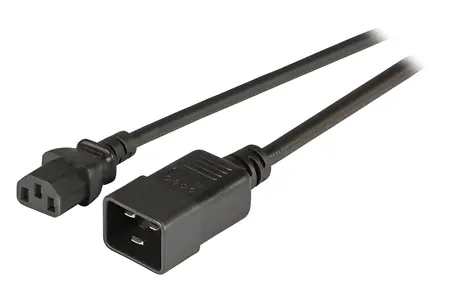 EFB EK531.1,8V2 černá / Prodlužovací napájecí kabel / C20 - C13 / 1,8 m
