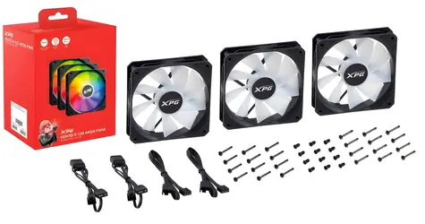 ADATA XPG Vento R černá / Ventilátor / 120 mm / ARGB PWM / Rifle Bearing / 3 ks