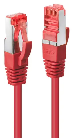 Lindy S/FTP Cat6 1m červená / Patch kabel / RJ45-RJ45 / 250 MHz / stíněný