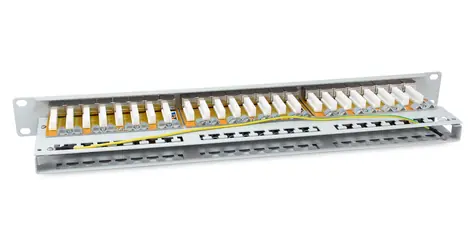 Equip Patchpanel 48x RJ-45 šedá / Patch panel / 19" / Cat6a FTP / 1U / 500 MHz