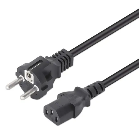 Manhattan černá / Napájecí kabel / CEE7/7 > C13 / 3 m / 250 V