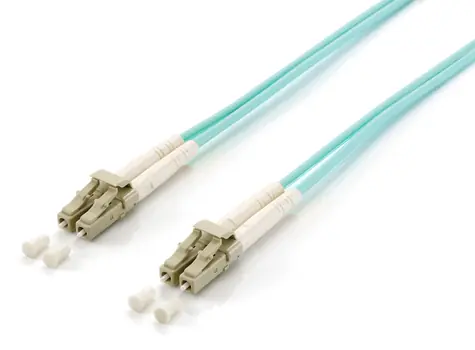 Equip LC-LC 1,5 m tyrkysová / Optický patch kabel / Multimode OM3 / Duplex / 10 Gbit/s