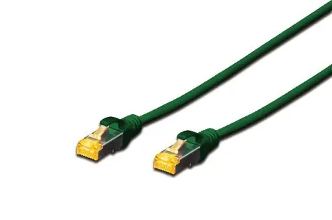 Digitus CAT 6A S-FTP zelená 0,5 m / Patch kabel / AWG 26/7 / 500 MHz / LSZH