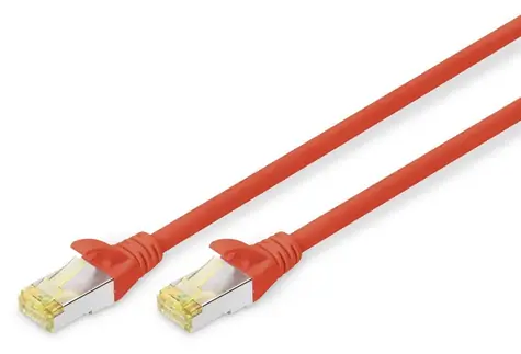 Digitus Patchkabel Cat6a S/FTP červená / Síťový kabel / RJ-45 / 1 m / PoE++