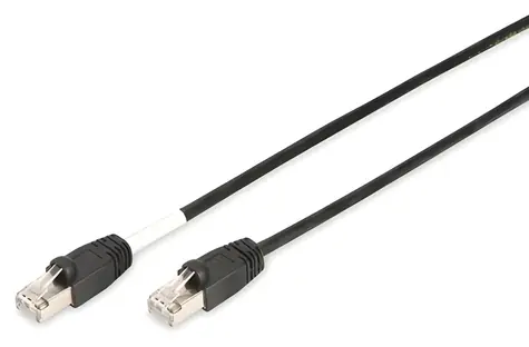 Digitus CAT 6 S-FTP černá / Venkovní patch kabel / 2 m / AWG 27/7 / UV odolný PE