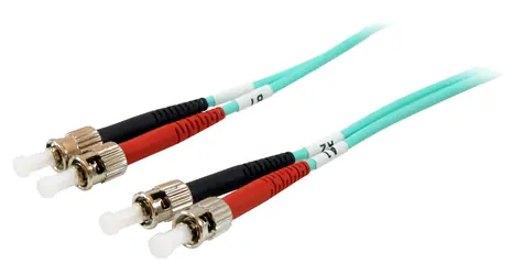 Equip ST-ST tyrkysová / Optický patchkabel / Multimode OM3 / Duplex / 5 m