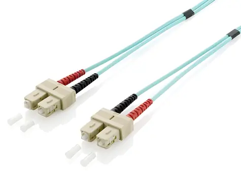 Equip optický kabel SC-SC OM3 0,5m tyrkysová / Patch kabel / Multimode / Duplex