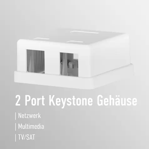 EFB Keystone / Přípojná krabice / 2 porty / na stěnu
