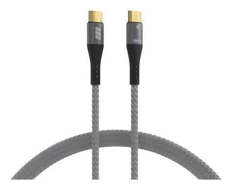 EFB USB-C 100W šedá / Nabíjecí kabel / PD 3.0 / E-Marker chip / opletený / 3 m