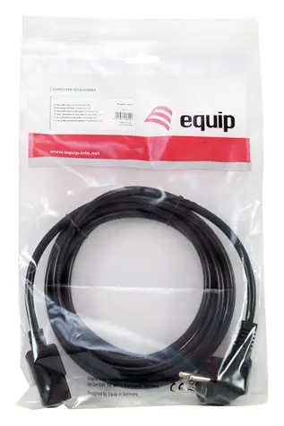 Equip CEE 7/7 90° - C13 černý / Napájecí kabel / 3 m / 250 V / 10 A