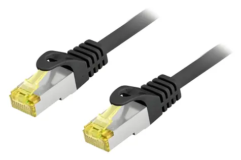Equip Cat6A S/FTP 2m černá / Venkovní patch kabel / RJ-45 / LSZH / PoE+ / 10 Gbit/s
