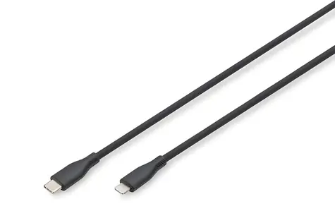 Digitus černá / Nabíjecí a datový kabel / USB-A - Lightning / MFI / 0,5 m / 60 W