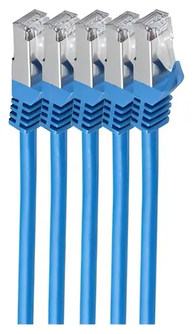 Shiverpeaks CAT7 S/FTP 2m modrá / Patch kabel / RJ-45 / 600 MHz / LSZH
