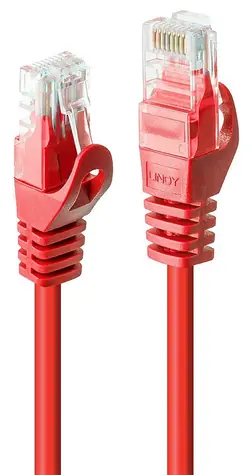 Lindy Cat6 U/UTP 1m červená / Síťový kabel / RJ-45