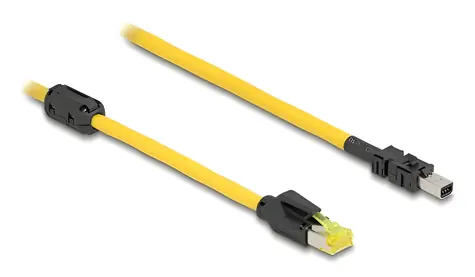 Delock RJ45 Cat.6 / Propojovací kabel na Mini I/O 8-pin / 5 m / černo-žlutý