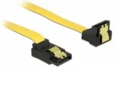 Delock SATA 6 Gb/s žlutá / Kabel SATA / lomený nahoru - lomený dolů / 30 cm