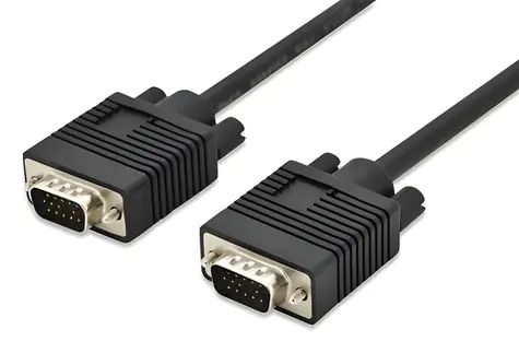 Digitus černá / Propojovací VGA kabel / HD15 M/M / stíněný / 2x ferit / 5m