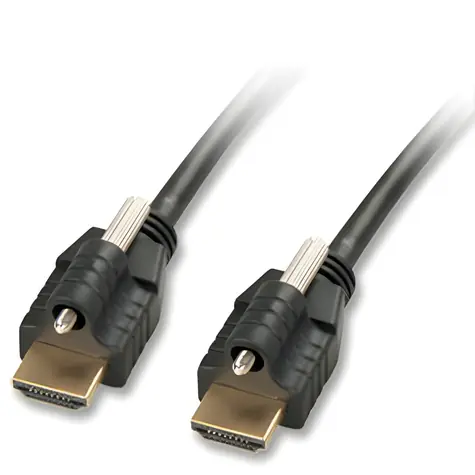Lindy černá / HDMI kabel / 5 m / High Speed / Ethernet / 3D / zámek konektorů