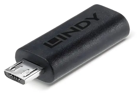 Lindy USB-C - Micro-B černá / Adaptér / USB 2.0 / 480 Mbit/s
