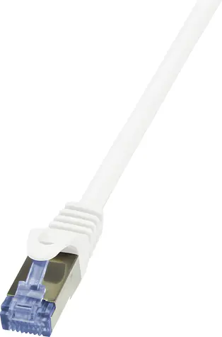 LogiLink PrimeLine bílá / Patch kabel / Cat6a S/FTP / RJ-45 / 0,5 m