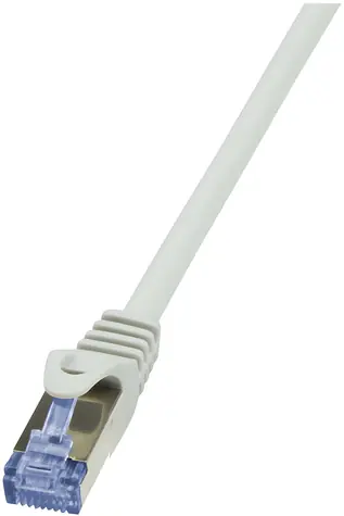 Logilink PrimeLine Cat6a šedá / Patch kabel / S/FTP / 1 m / RJ-45