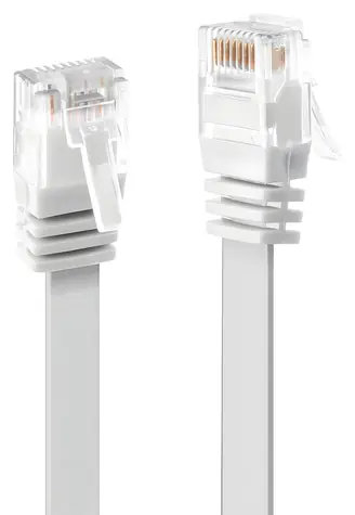 LINDY CAT6 U/UTP plochý bílá / Patch kabel / 3 m / RJ-45