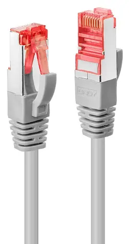 Lindy S/FTP Cat6 15m šedá / Patch kabel / RJ-45 / stíněný / 250 MHz