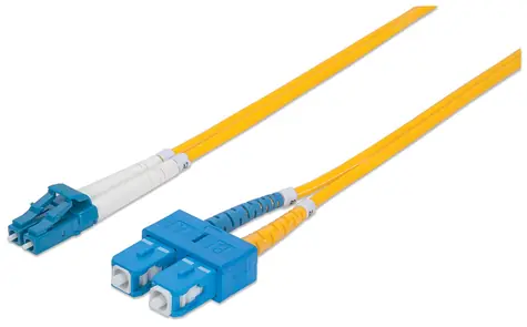 Intellinet LC-SC žlutá / Optický patch kabel / Singlemode OS2 / Duplex / 2 m