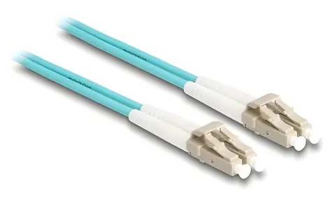 Delock LC-LC OM3 Duplex 1m / Optický kabel / Kovová armatura / LSZH