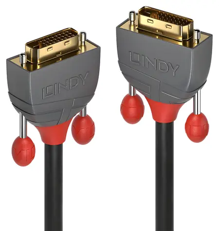 Lindy Anthra Line černá / DVI-D kabel / Dual Link / pozlacené konektory / 15 m