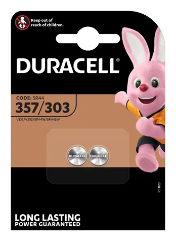 Duracell SR44 / Baterie / Oxid stříbrný / 1,5 V / 2 ks