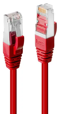 Lindy Cat6 S/FTP červený / Patch kabel / 10 m / RJ45-RJ45 / LSZH