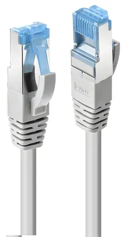 Lindy Cat6a S/FTP 50m šedá / Patch kabel / LSZH / RJ-45